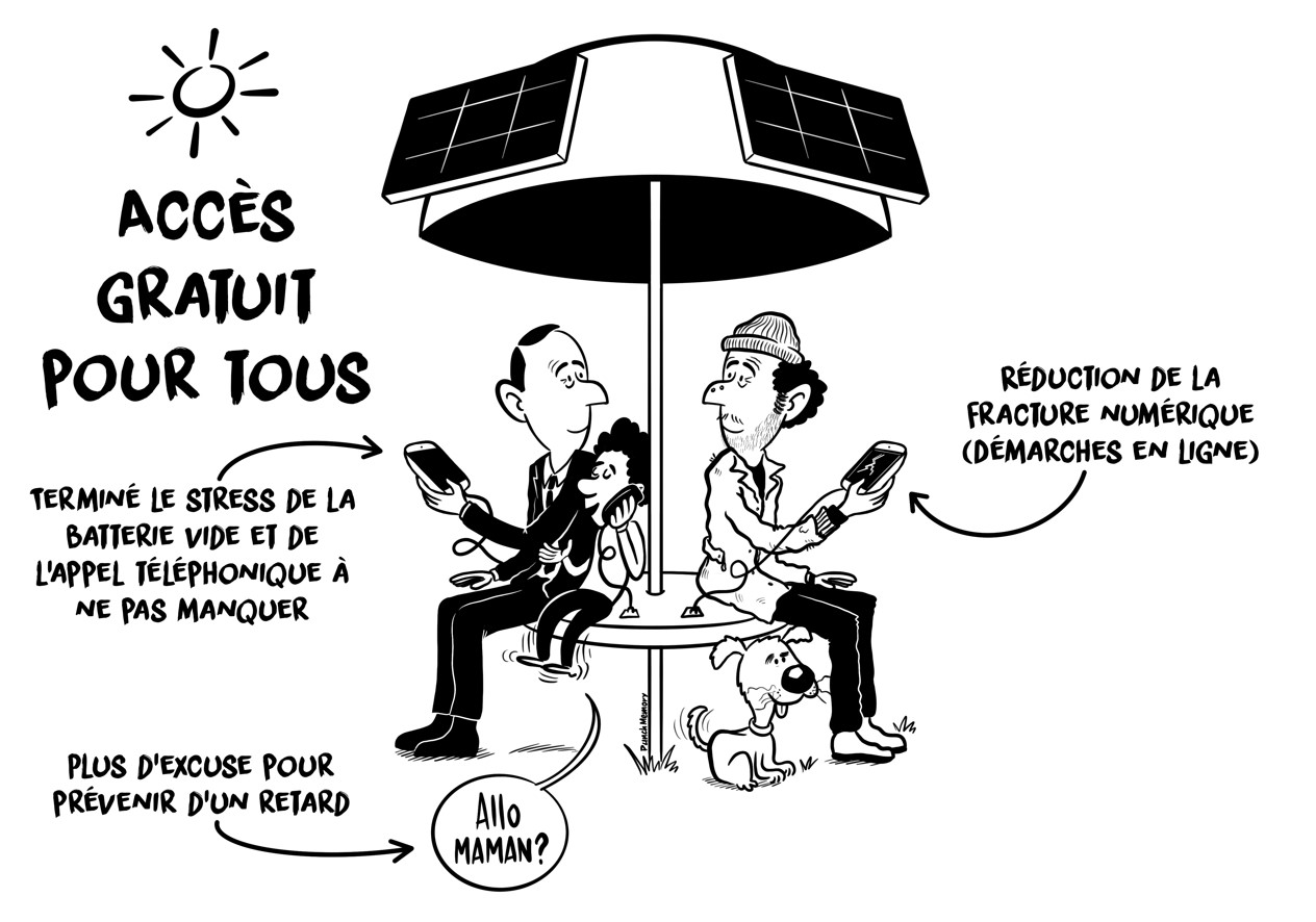Image média: 36 - Bornes de recharges solaires et points wifi