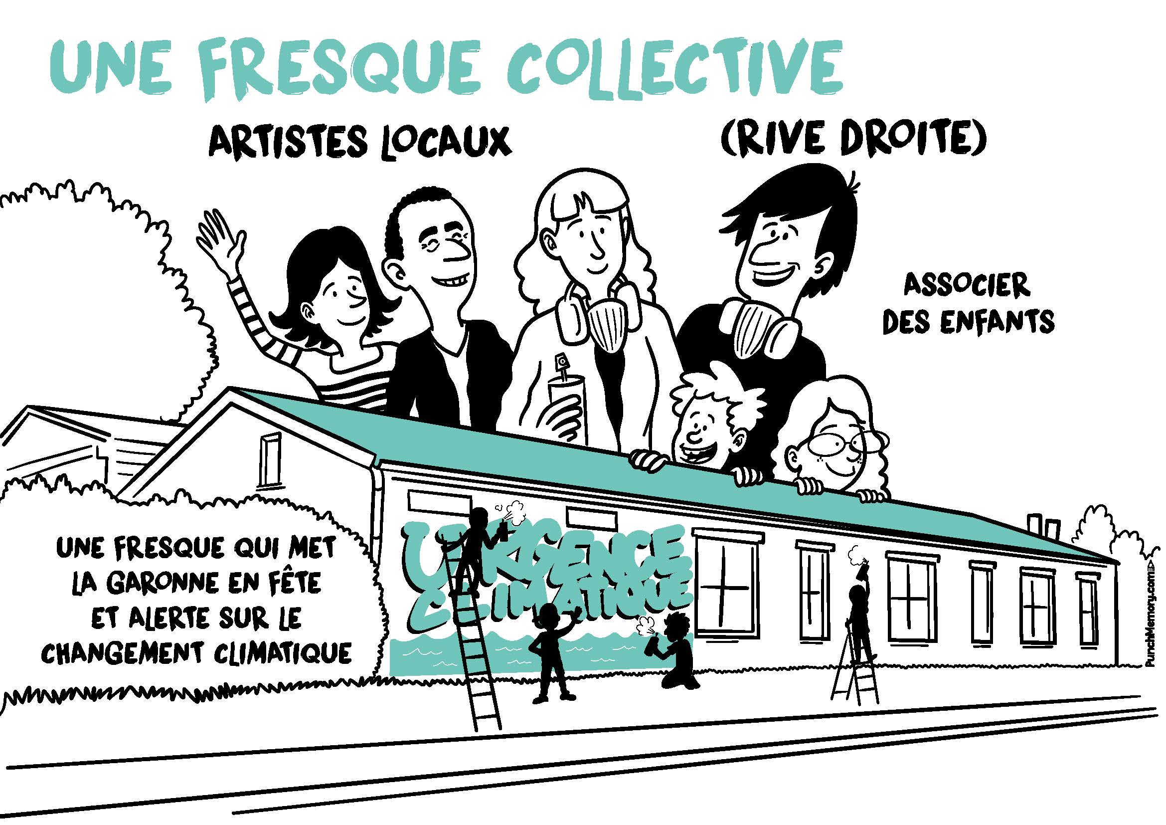 Image média: 11.	Fresque collective de la Maison de la Nature et de l'Environnement